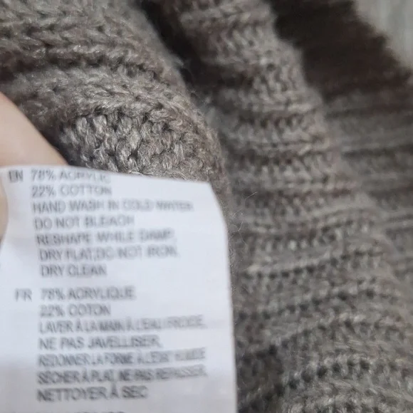 #1084 Anthropologie's RD Style Cable Knit Mini Dress/ tunic sz M - Picture 7 of 9